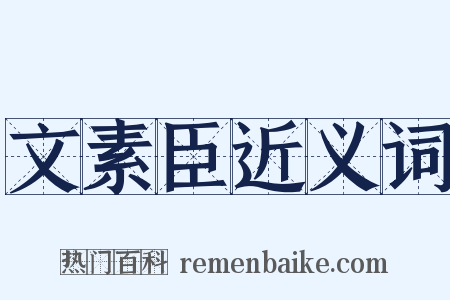 文素臣近义词是什么意思的图片